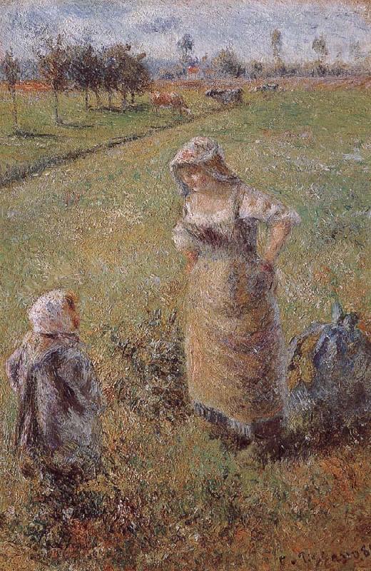 Camille Pissarro woman with children oil painting picture